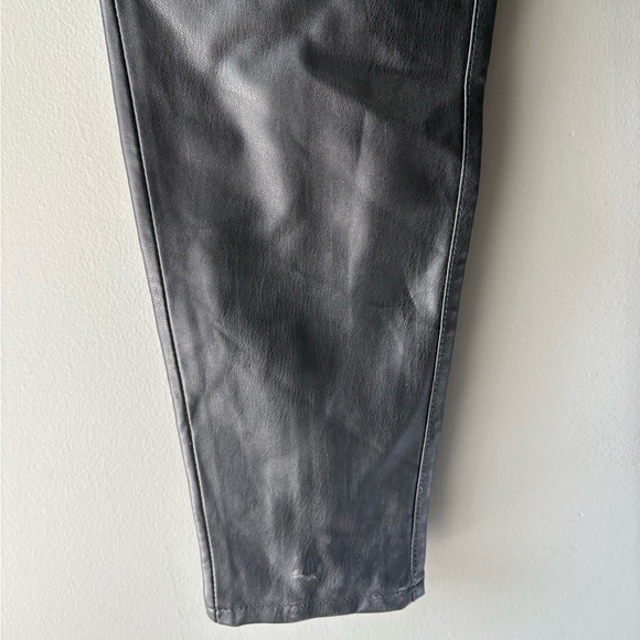 Zara Trf S Small Faux Leather Biker Pants Black Zipper biker core - Picture 4 of 12